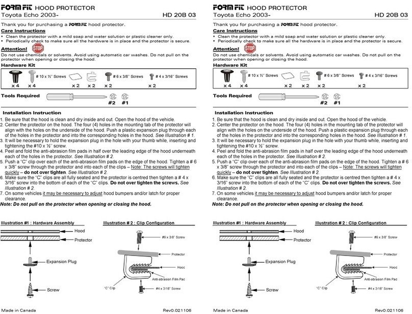 FormFit HD 20B 03 Quick installation guide