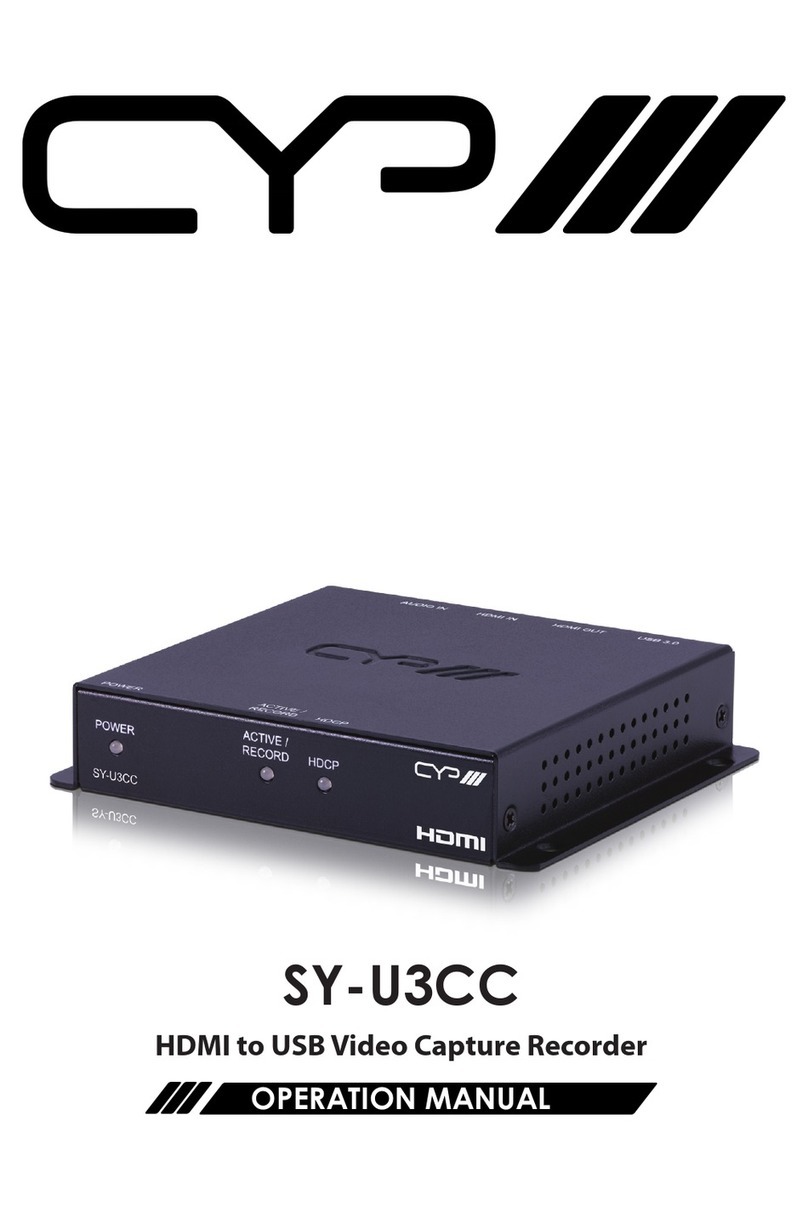 CYP SY-U3CC Operation manual