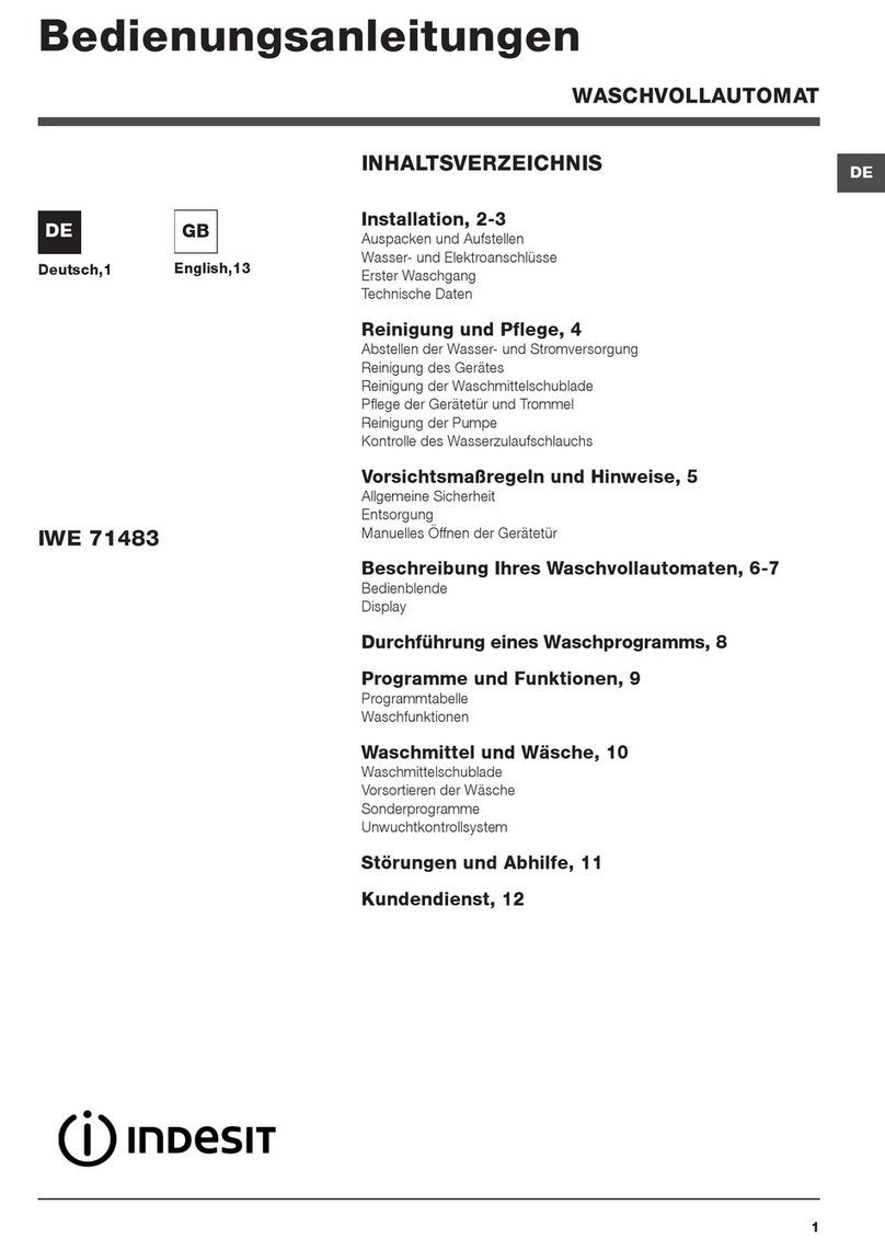 Indesit IWE 71483 Instructions for use