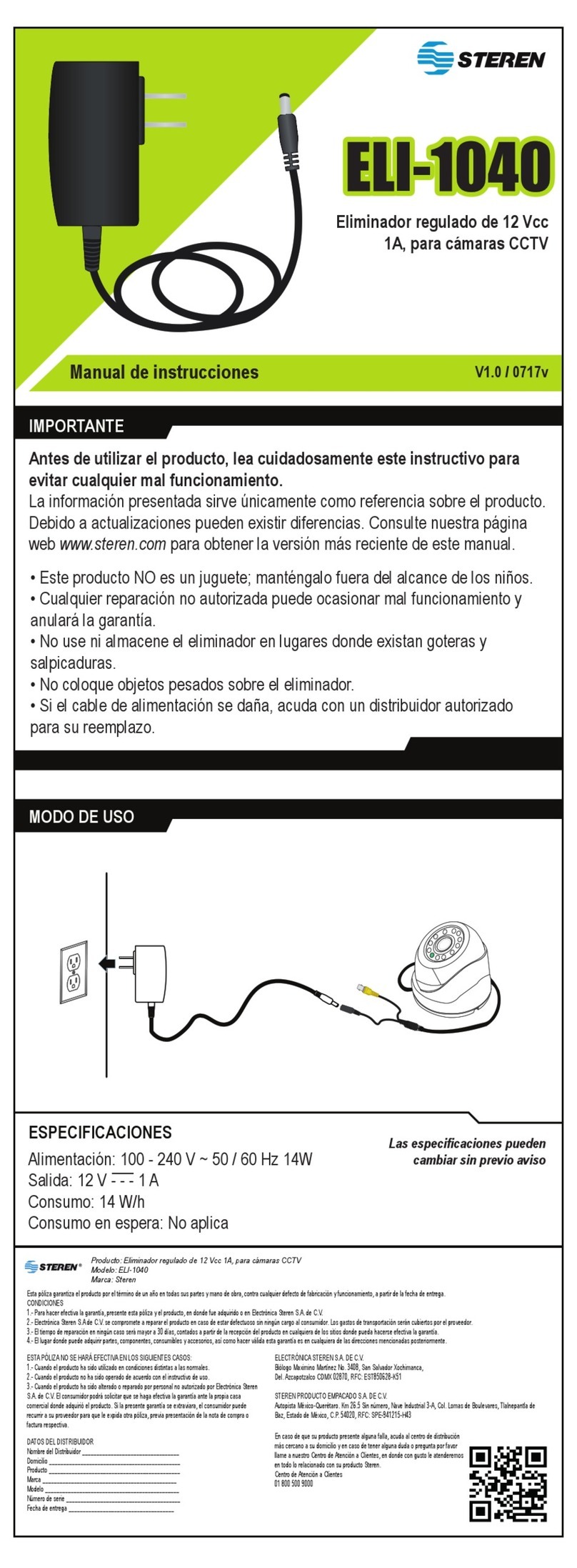 Steren ELI-1040 User manual