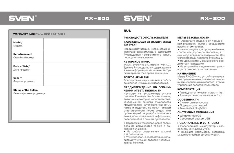 Sven RX-200 user manual