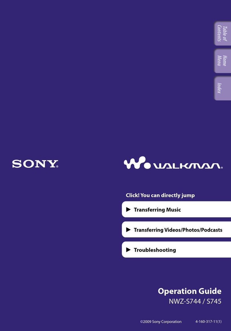 Sony WALKMAN NWZ-S745 User manual Sony WALKMAN NWZ-S745 User manual