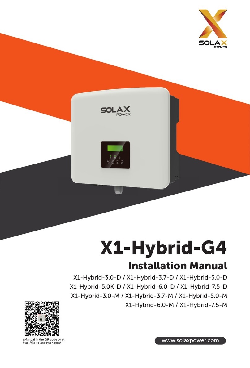 SolaX Power X1-Hybrid-G4 installation manual