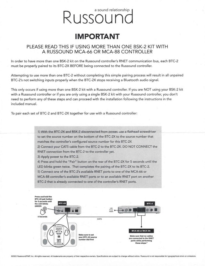 Russound BTC-2 manual Russound BTC-2 manual