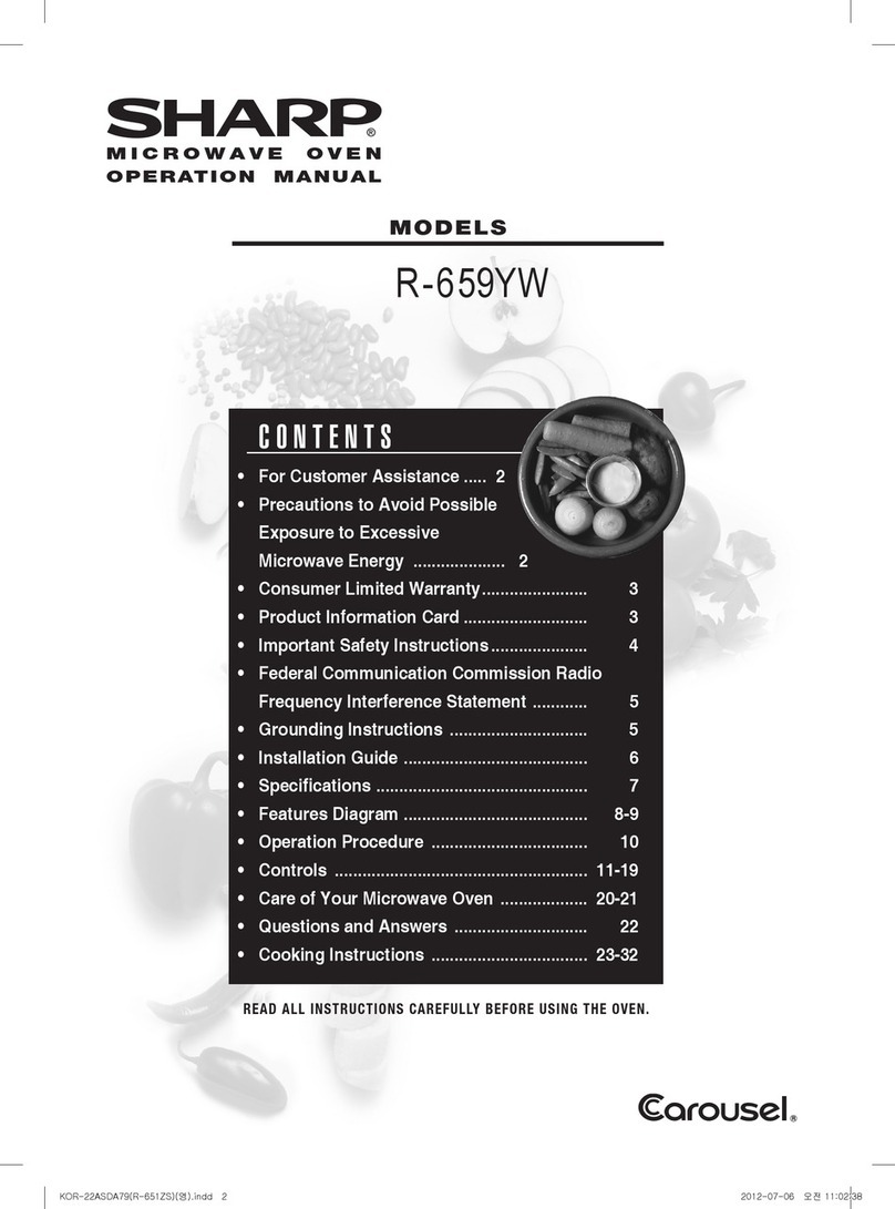 Sharp R-659YW User manual