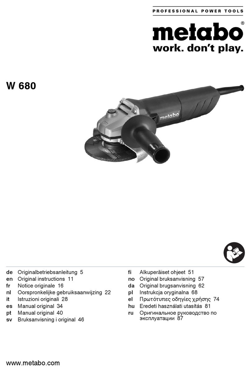 Metabo W 680 User manual
