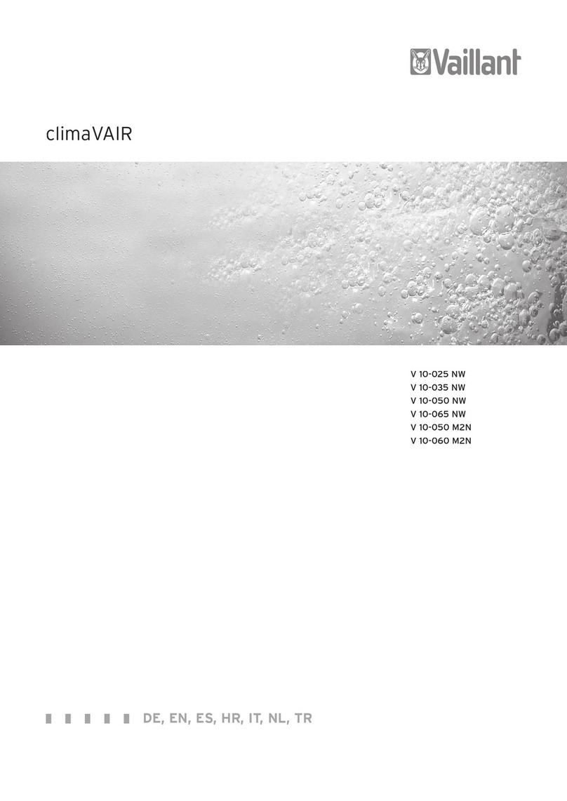Vaillant climaVAIR V 10-025 NW User manual Vaillant climaVAIR V 10-025 NW User manual