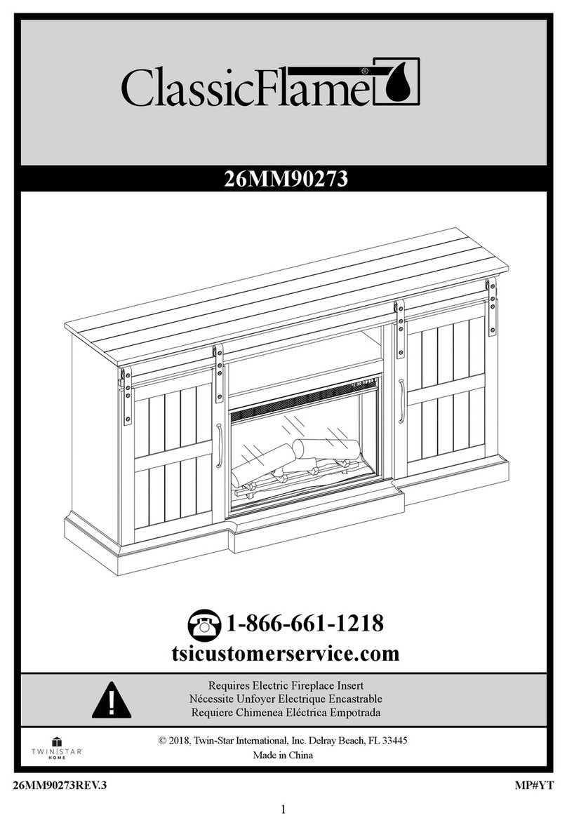 Twin Star Home ClassicFlame 26MM90273 User manual Twin Star Home ClassicFlame 26MM90273 User manual