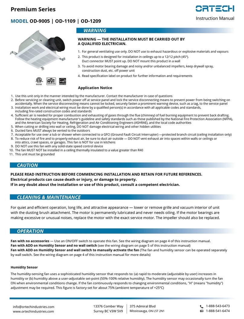 Ortech Premium OD-9005 User manual