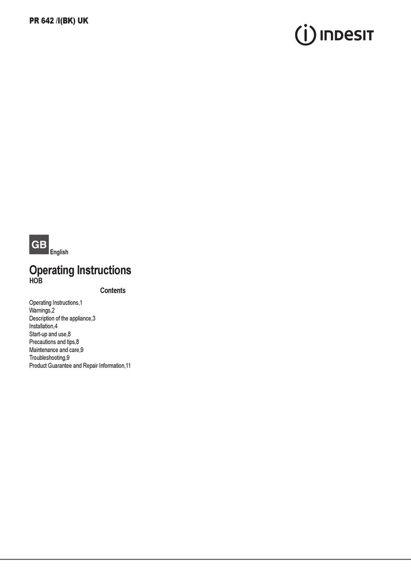 Indesit PR 642 /I UK operating instructions