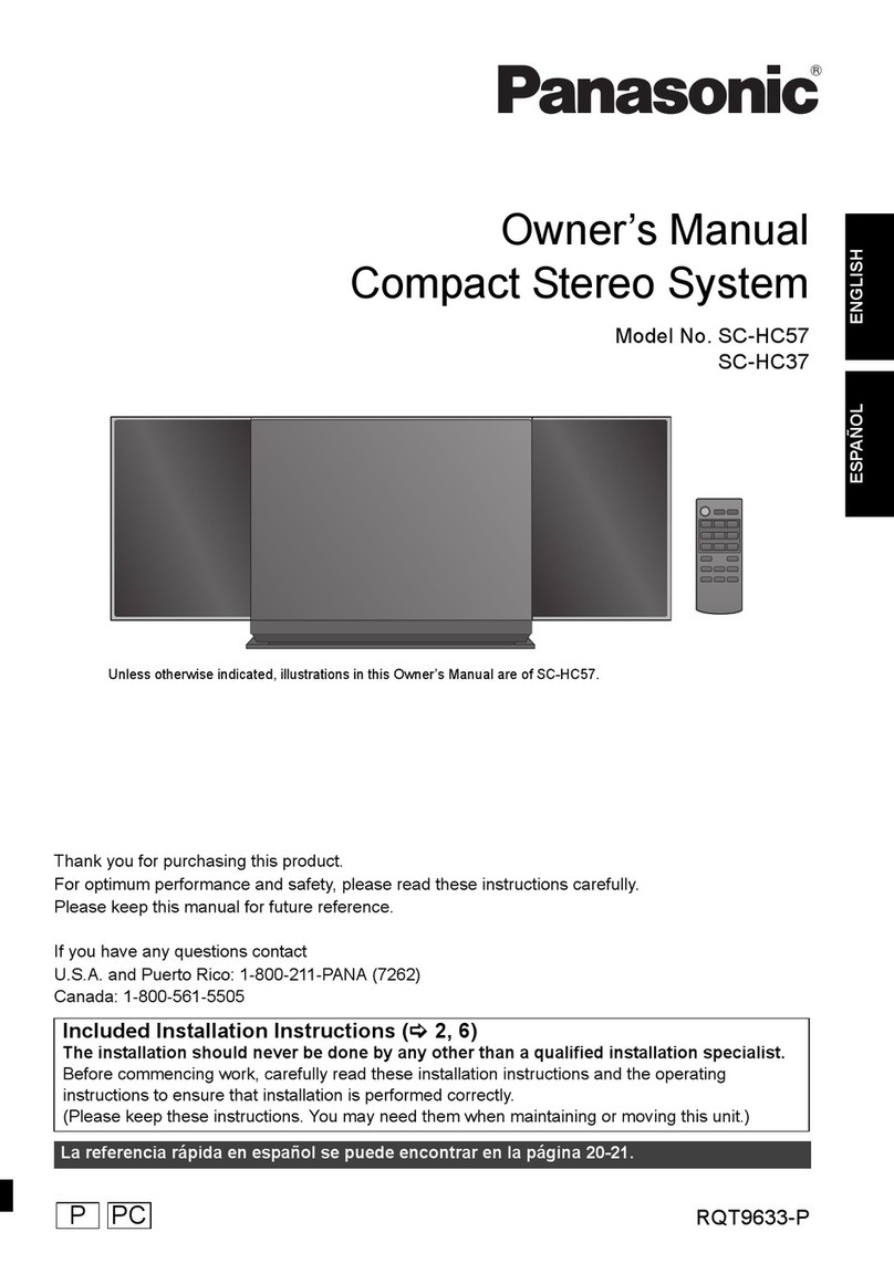 Panasonic SC-HC57 User manual