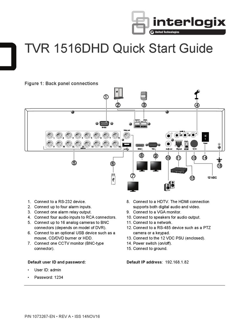 Interlogix TruVision TVR 1516DHD User manual