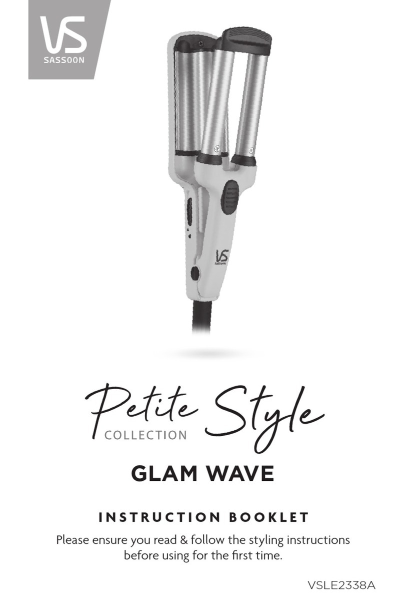 VS Sassoon PETITE STYLE GLAM WAVE Instruction booklet