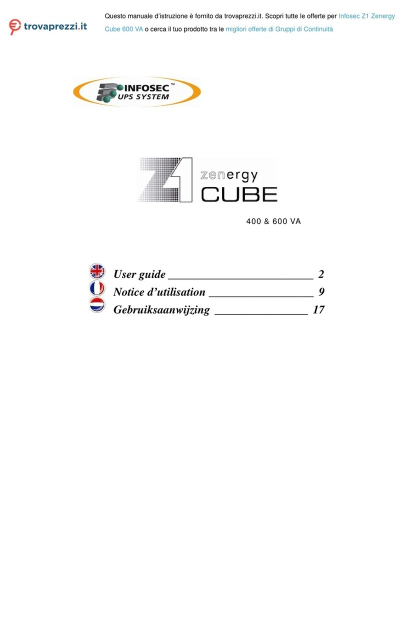 INFOSEC Z1 Zenergy Cube 400 VA User manual