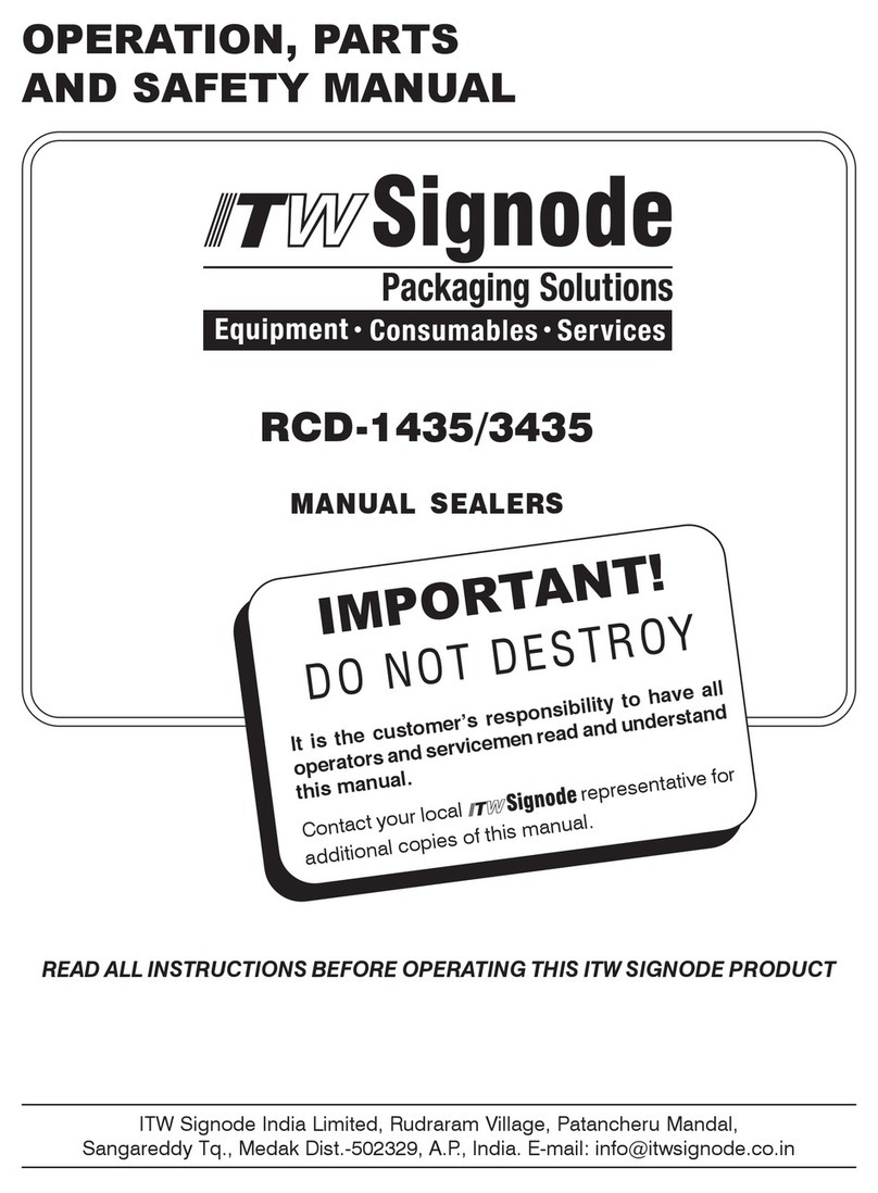 ITW Signode RCD-1435 Operation, parts and safety manual