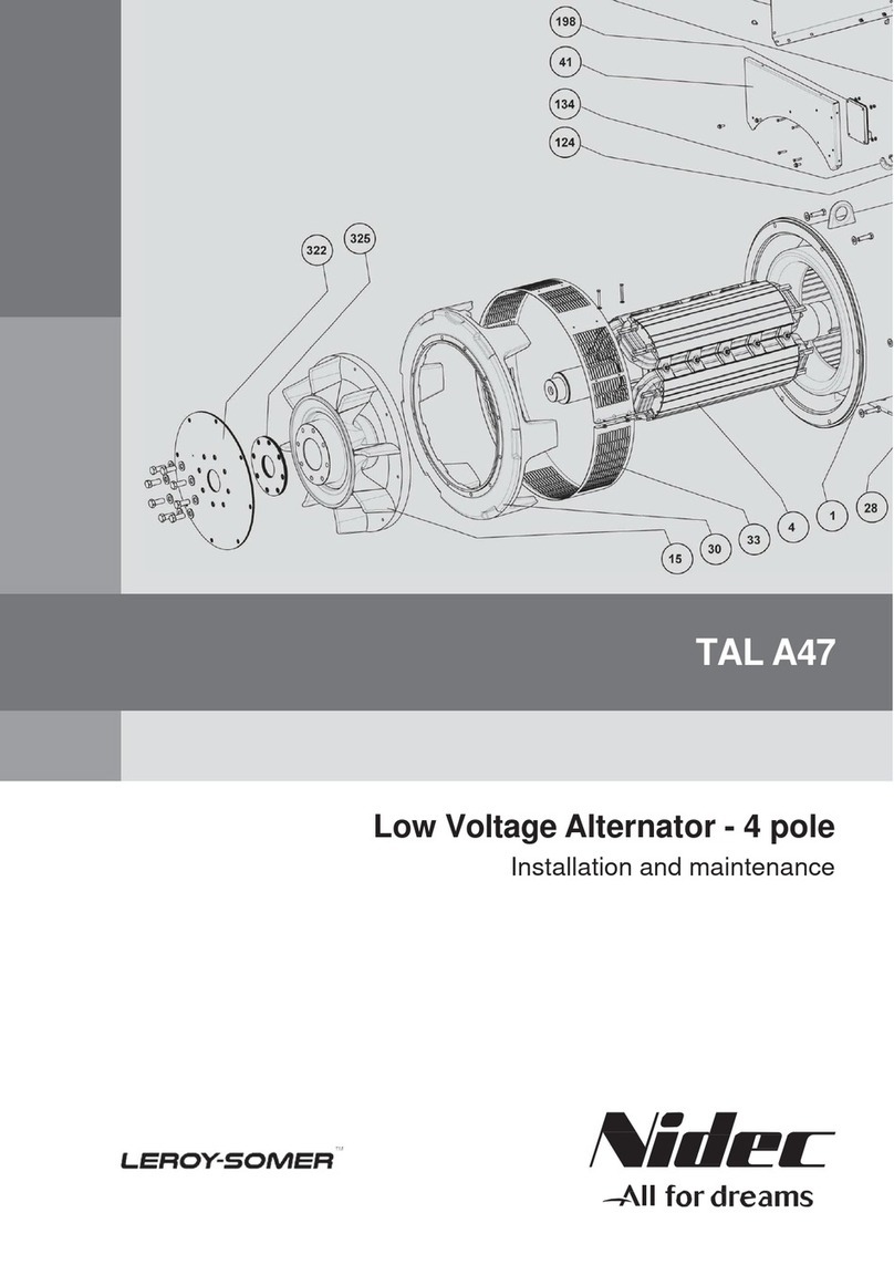 Nidec LEROY-SOMER TAL A47 Installation and Maintenance