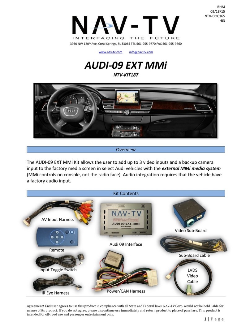 Nav TV NTV-KIT187 quick start guide