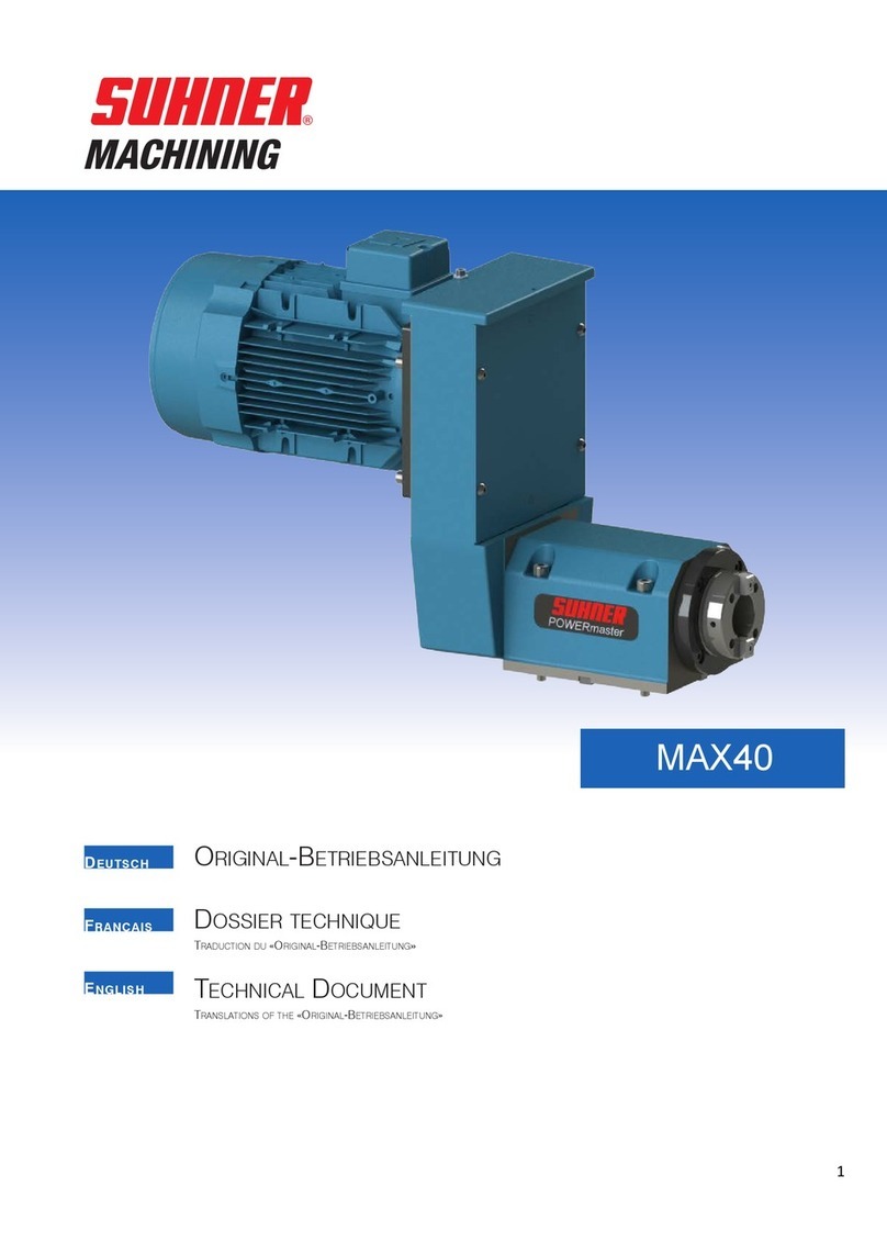 SUHNER MACHINING MAX 40 Technical manual