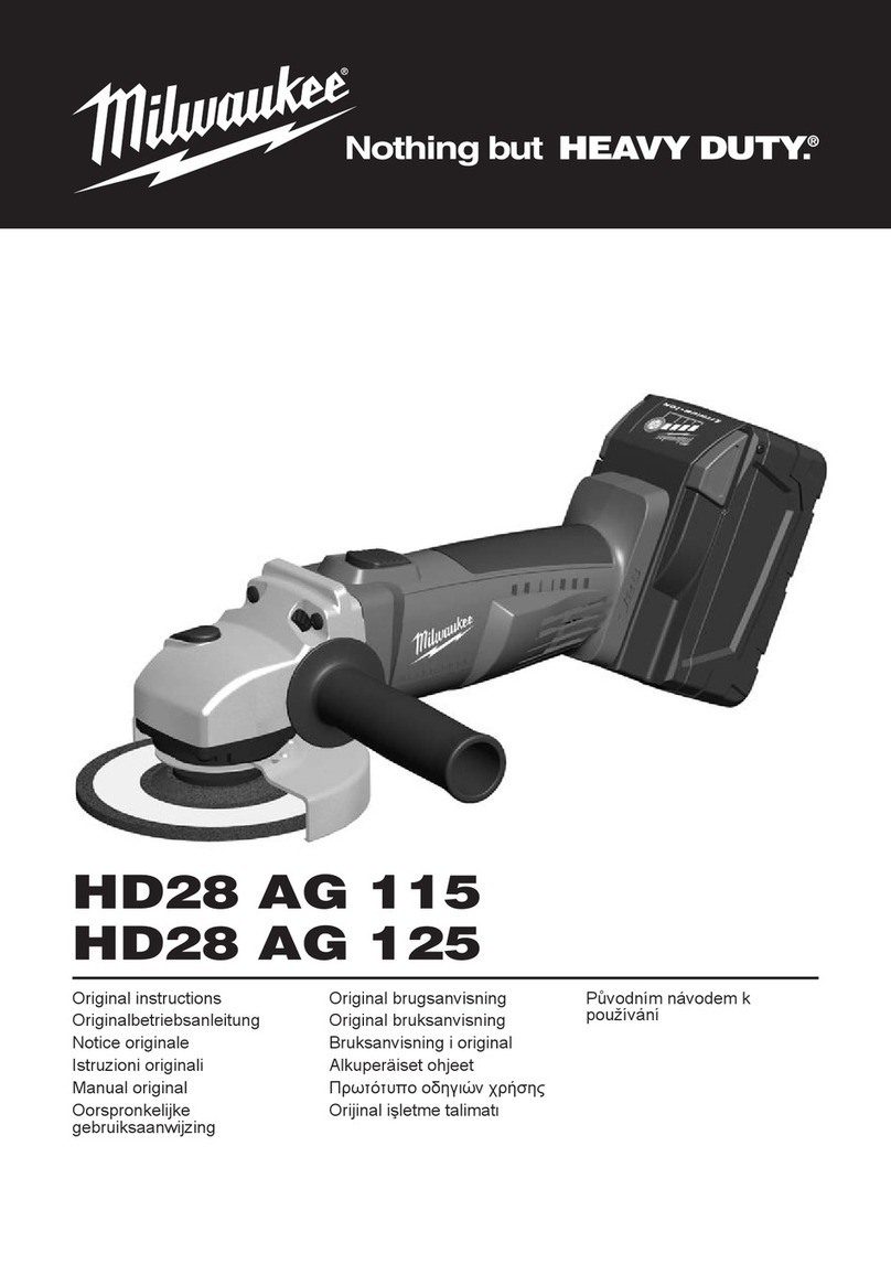 Milwaukee HEAVY DUTY HD28 AG 115 User manual
