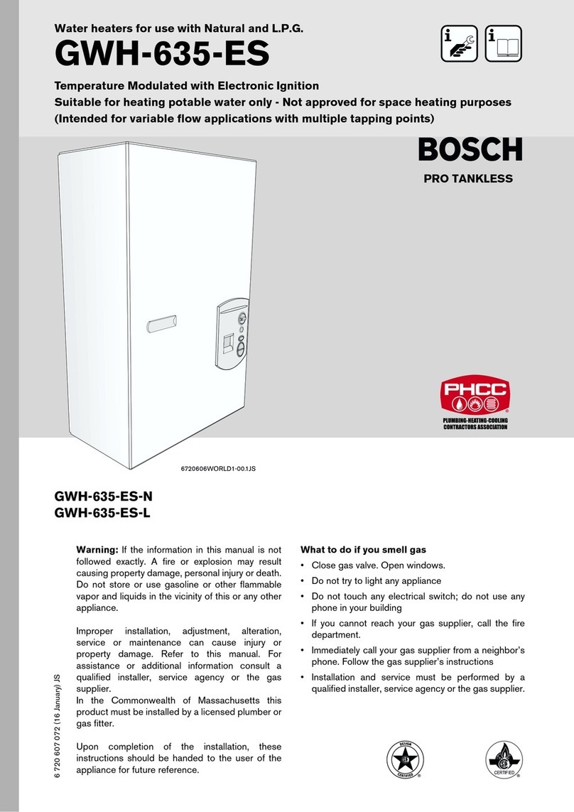 Bosch Pro Tankless GWH-635-ES-N User manual