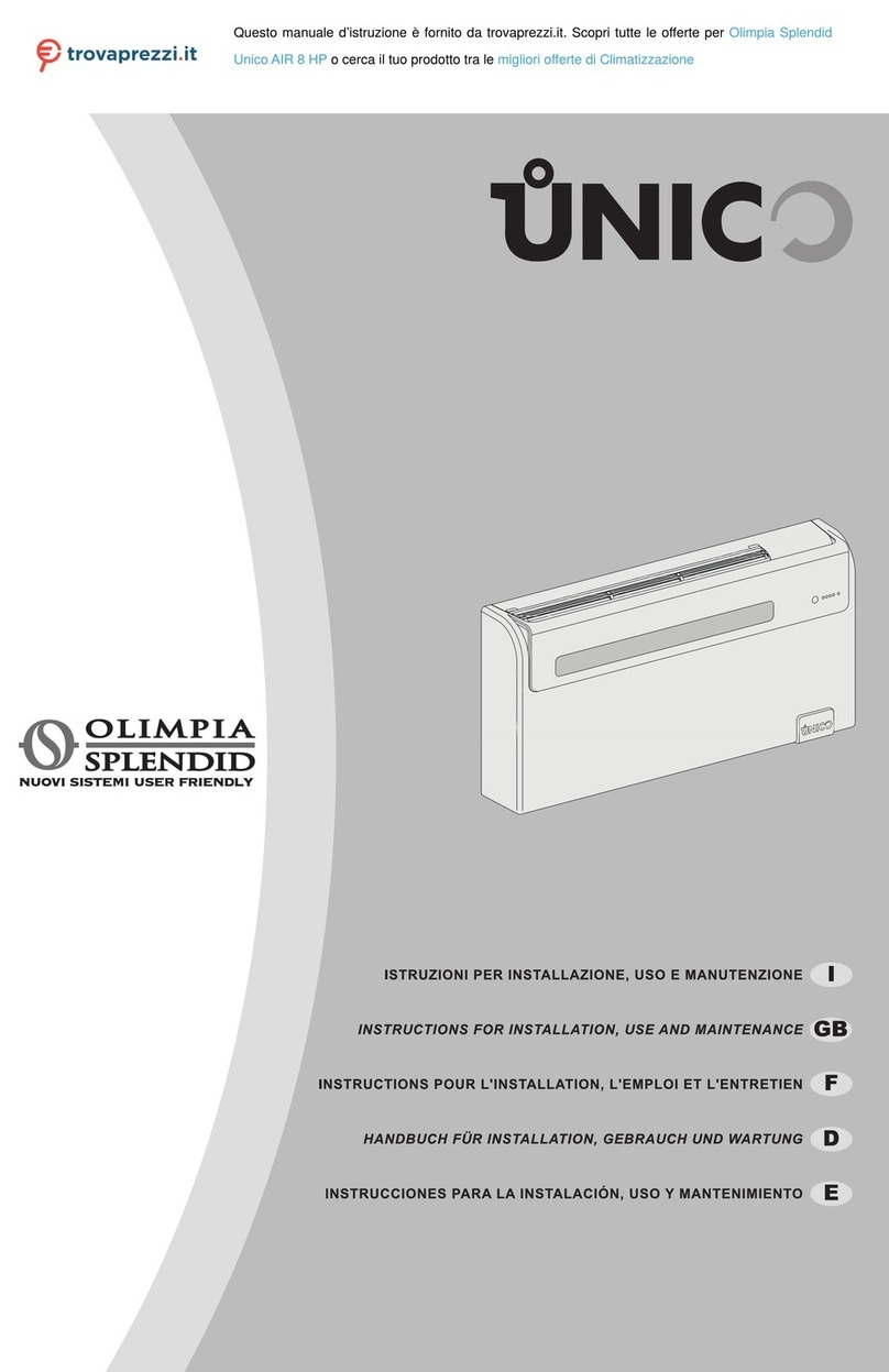 Olimpia splendid UNICO AIR 8 HP Parts list manual