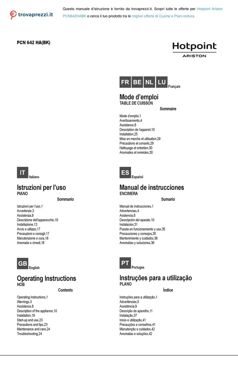 Hotpoint Ariston PCN642HABK User manual