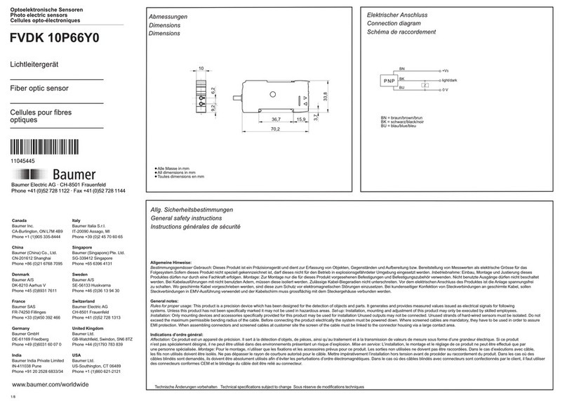 Baumer FVDK 10P66Y0 quick start guide