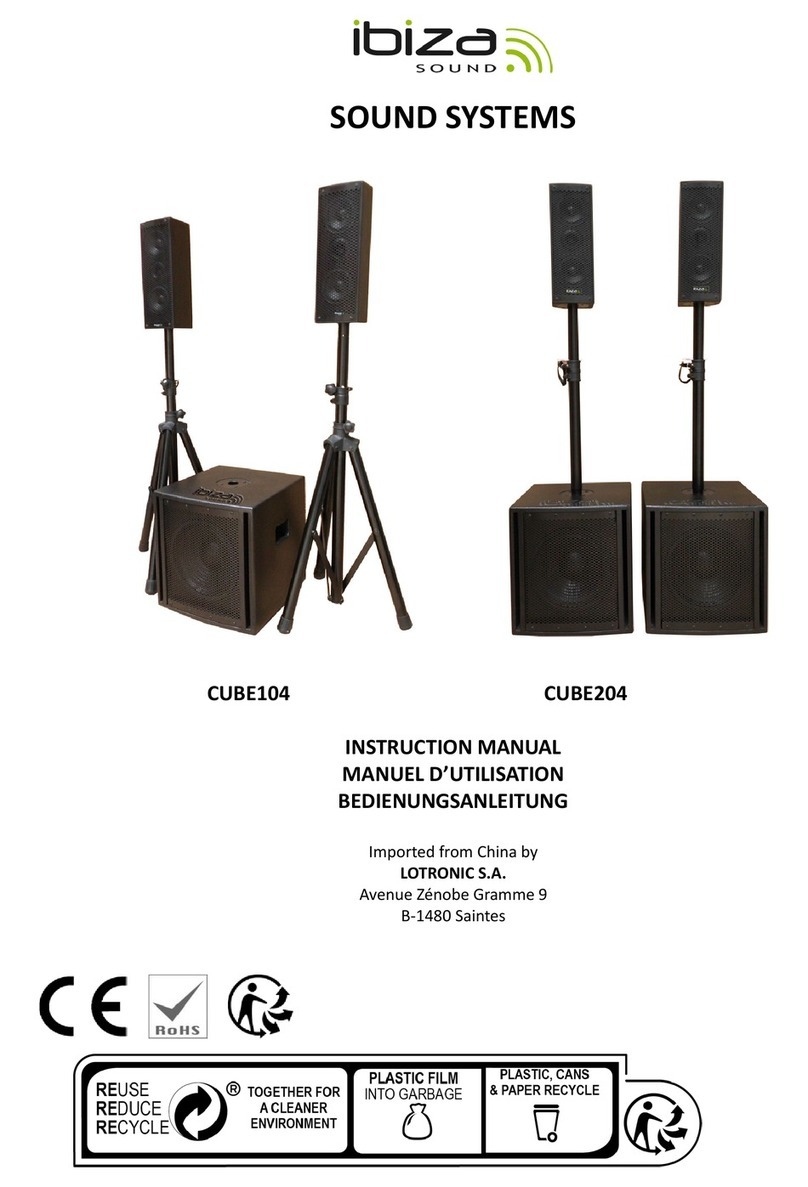 Ibiza sound CUBE104 User manual