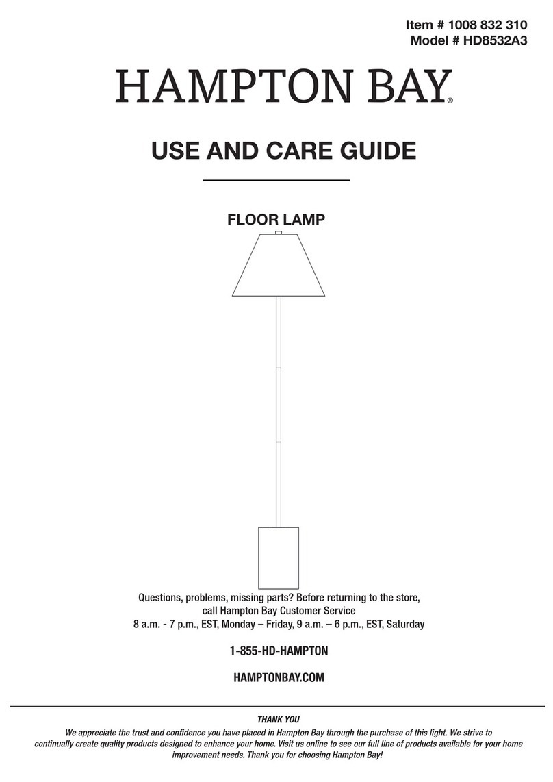 HAMPTON BAY HD8532A3 Use and care guide