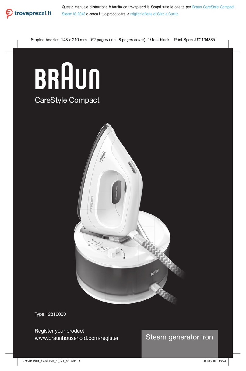 Braun CareStyle Compact Steam IS 2043 manual Braun CareStyle Compact Steam IS 2043 manual