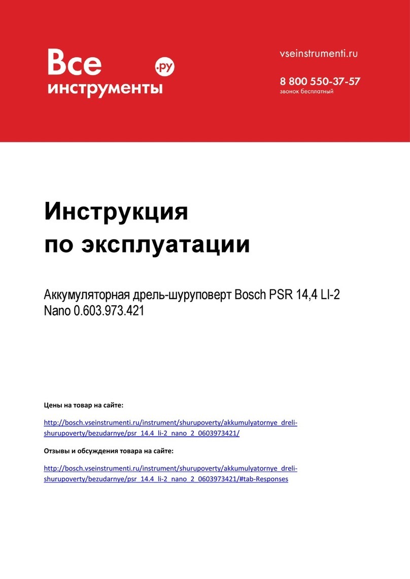 Bosch PSR 14,4 LI-2 Nano User manual