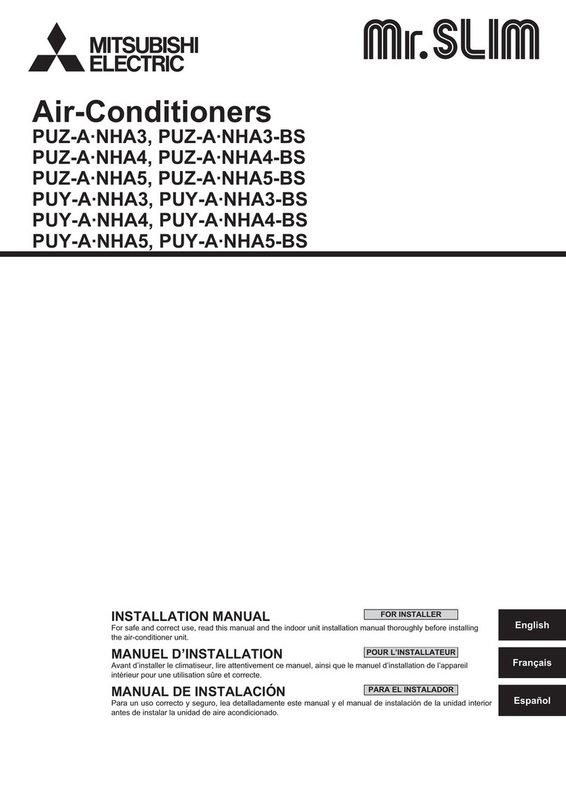 Mitsubishi Electric Mr.SLIM PUZ-A NHA4 Series User manual