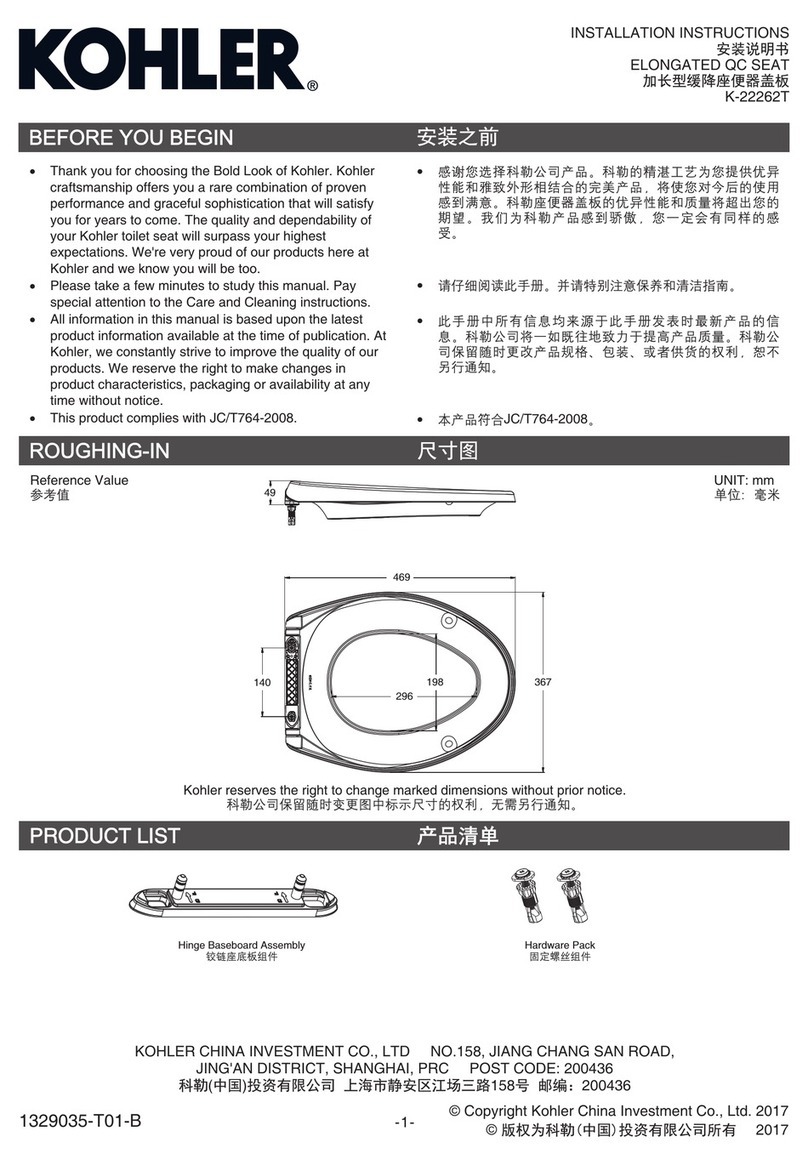 Kohler K-22262T User manual
