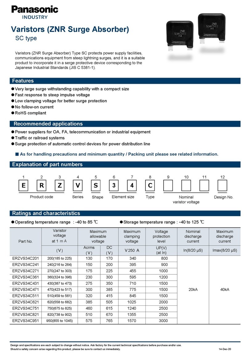 Panasonic ERZVS34C201 quick start guide