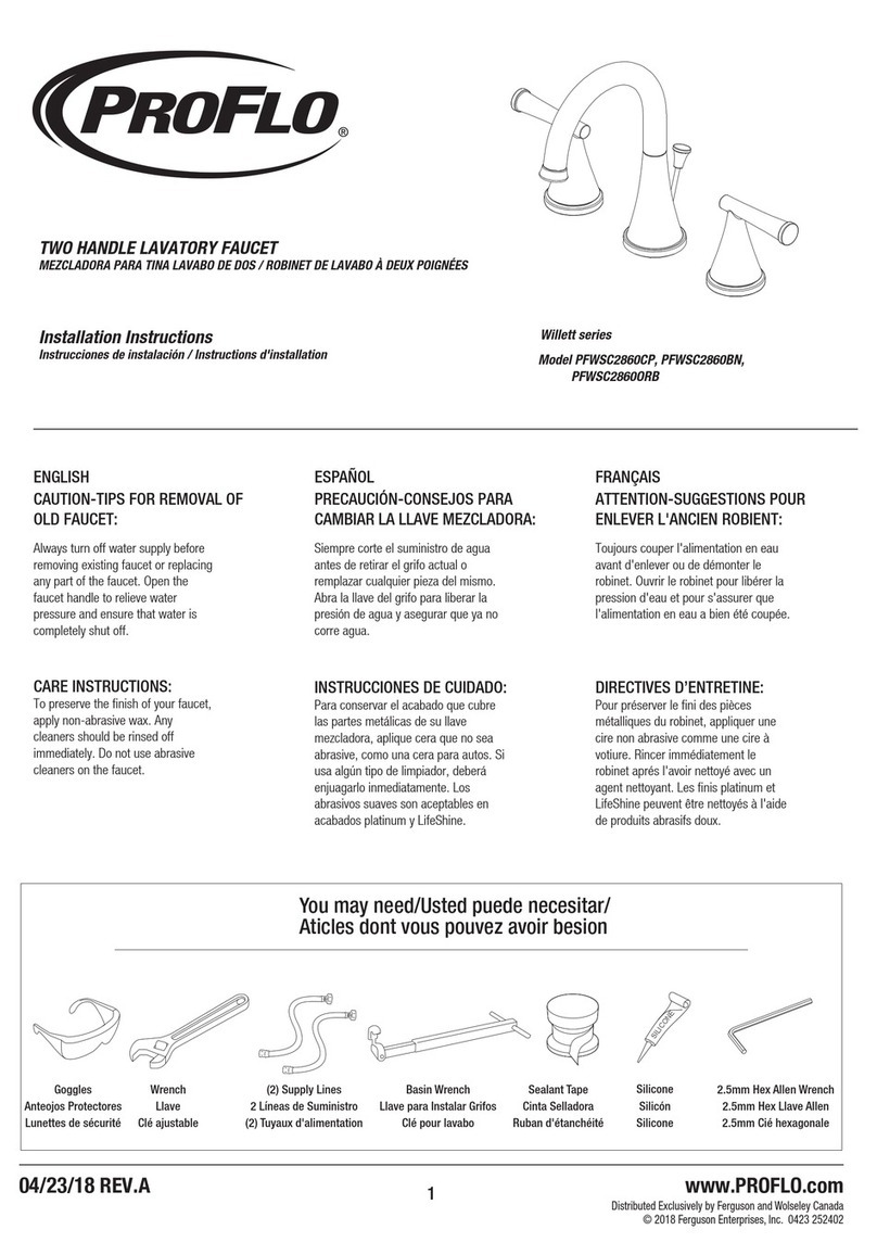 ProFlo PFWSC2860CP installation instructions ProFlo PFWSC2860CP installation instructions