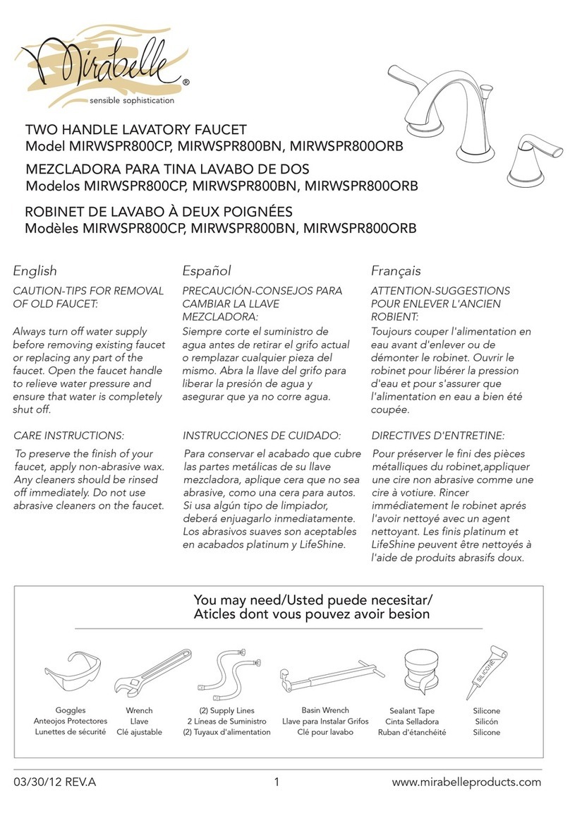 Mirabelle MIRWSPR800CP User manual Mirabelle MIRWSPR800CP User manual