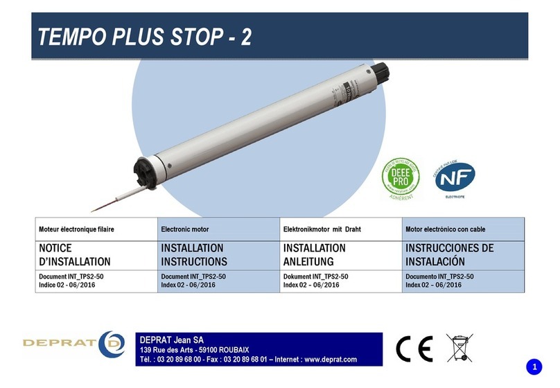 Deprat TEMPO PLUS STOP - 2 installation instructions