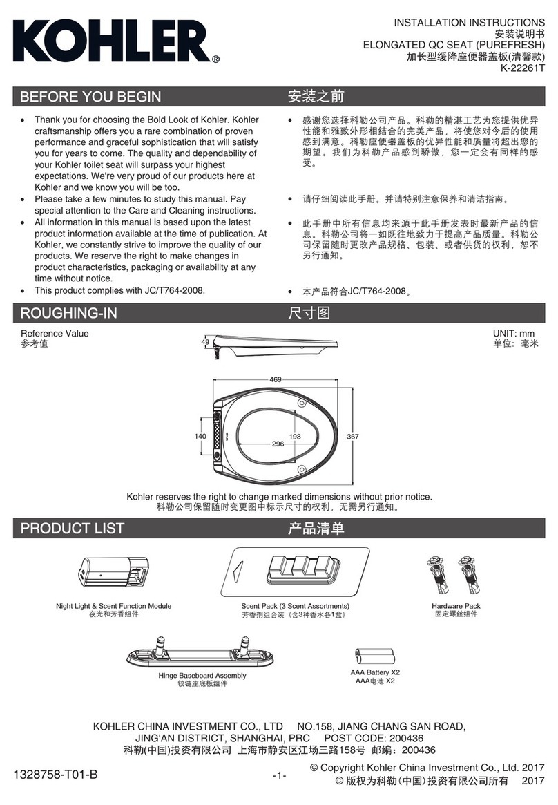 Kohler K-22261T installation instructions