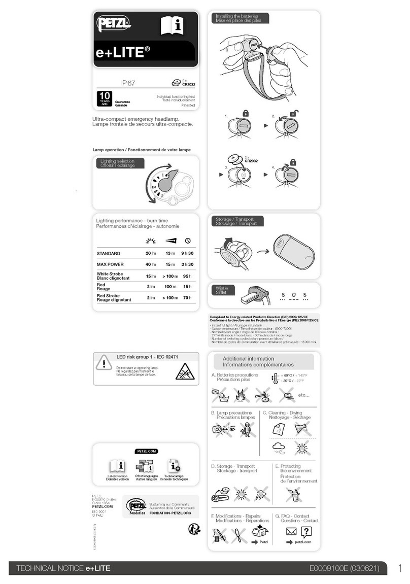 Petzl e+LITE manual
