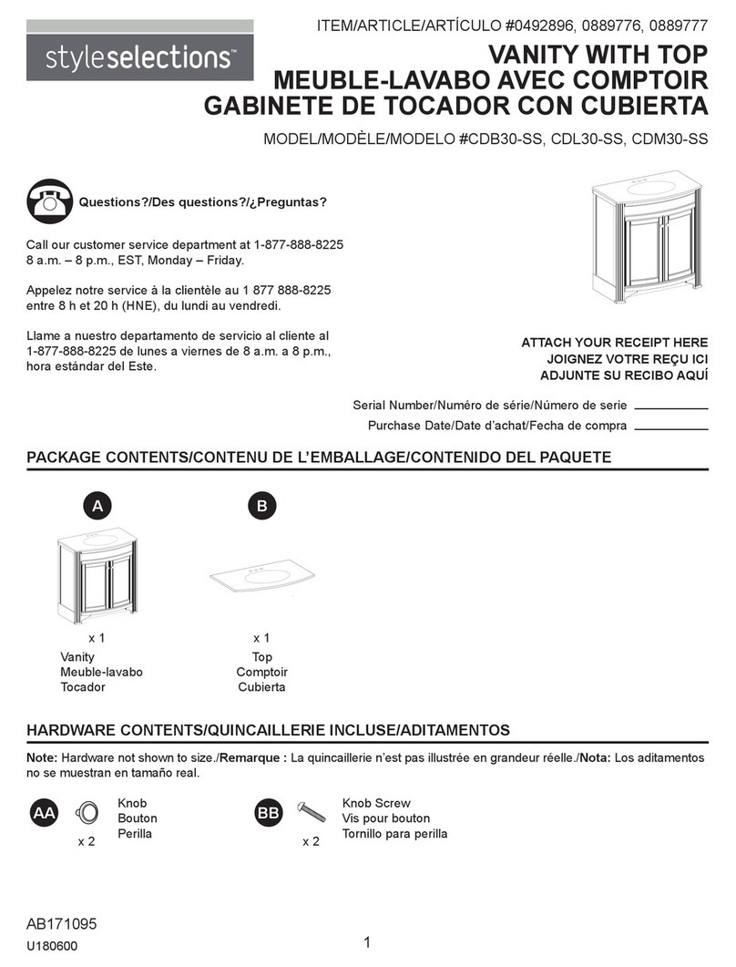 Style selections CDB30-SS User manual