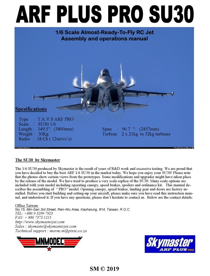 Sky Master ARF PLUS PRO SU30 Assembly and operation manual