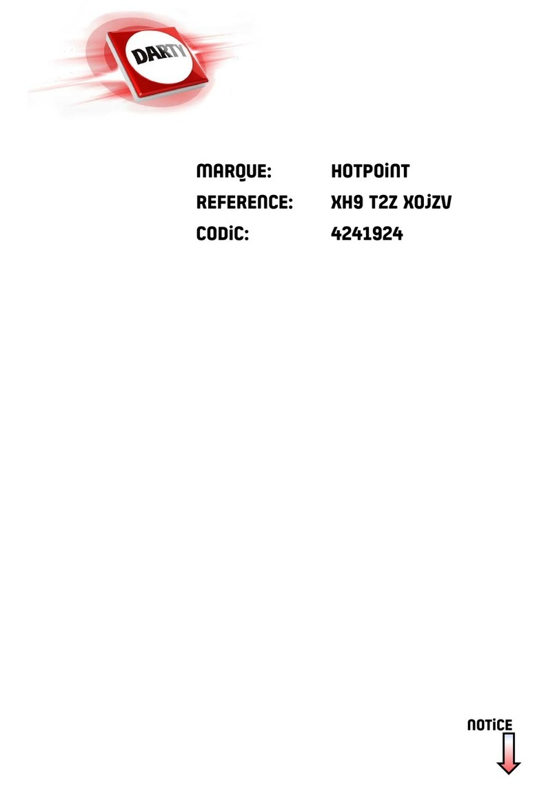 Hotpoint XH9 Series operating instructions