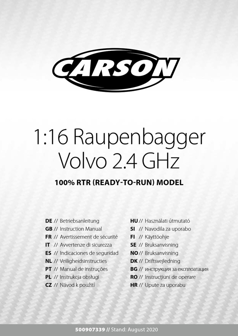 Carson 1:16 Raupenbagger Volvo 2.4 GHz instruction manual
