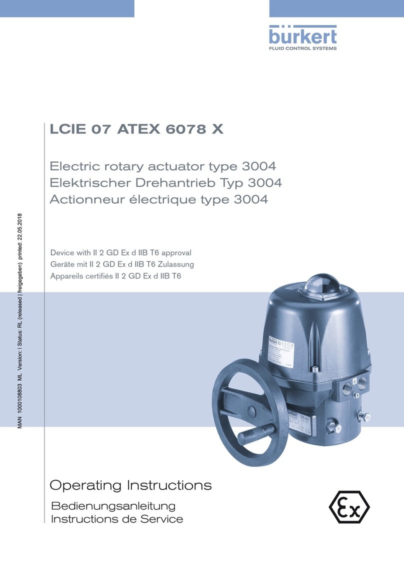 Burkert LCIE 07 ATEX 6078 X operating instructions