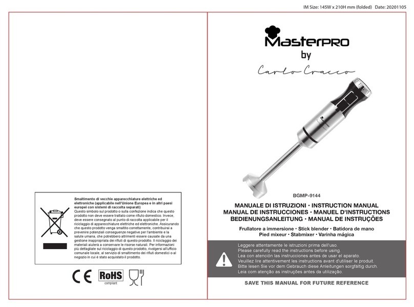 Carlo Cracco Masterpro BGMP-9144 instruction manual