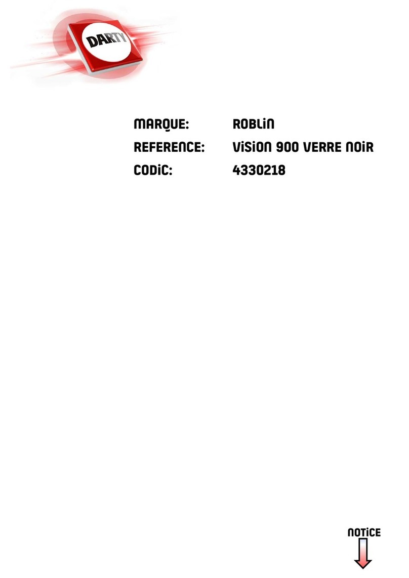 ROBLIN ATRIUM VERRE 900 CENTRALE User manual