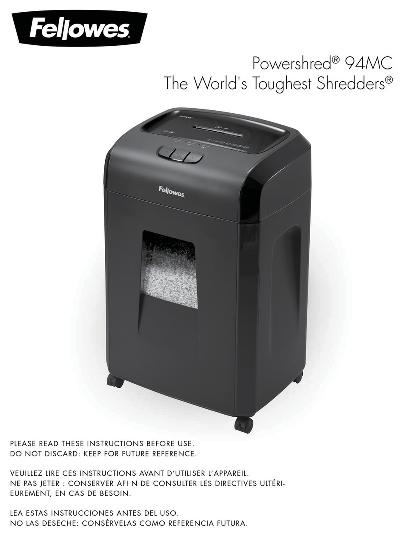 Fellowes Powershred 94MC quick start guide