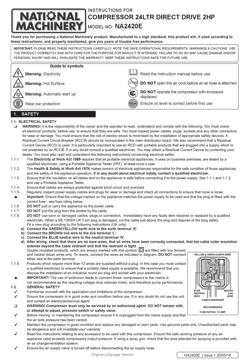 NATIONAL MACHINERY NA2420E instructions