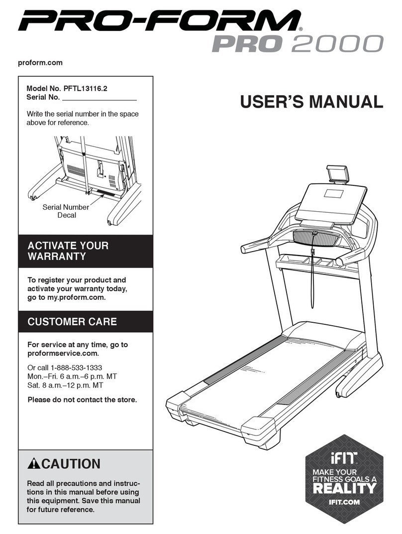 ICON PRO-FORM PRO 2000 User manual
