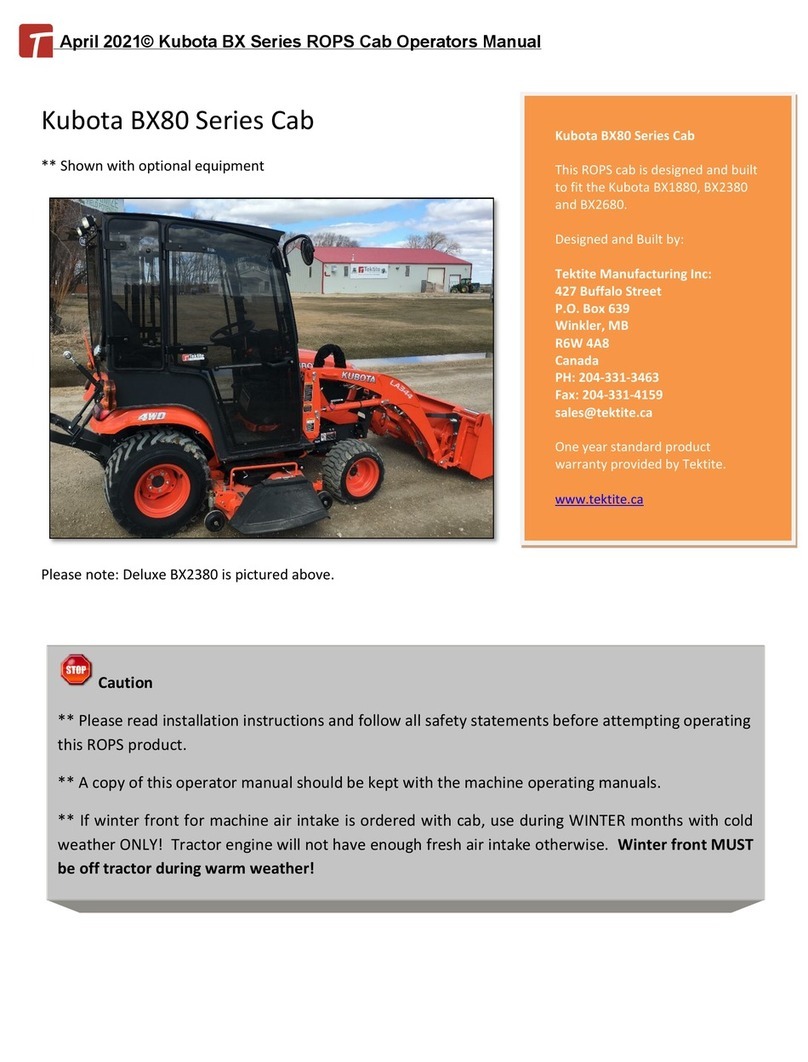 Kubota BX Series Operator's manual